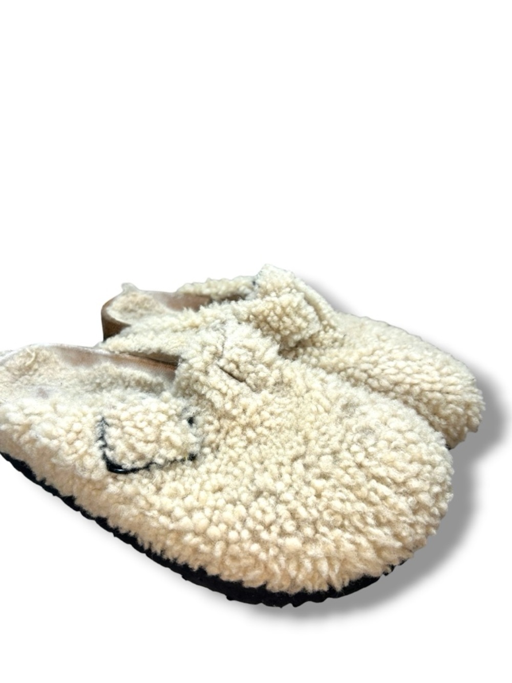 Birkenstock Pappillio Boston Big Buckle Flex Platform Teddy Eggshell Size 10